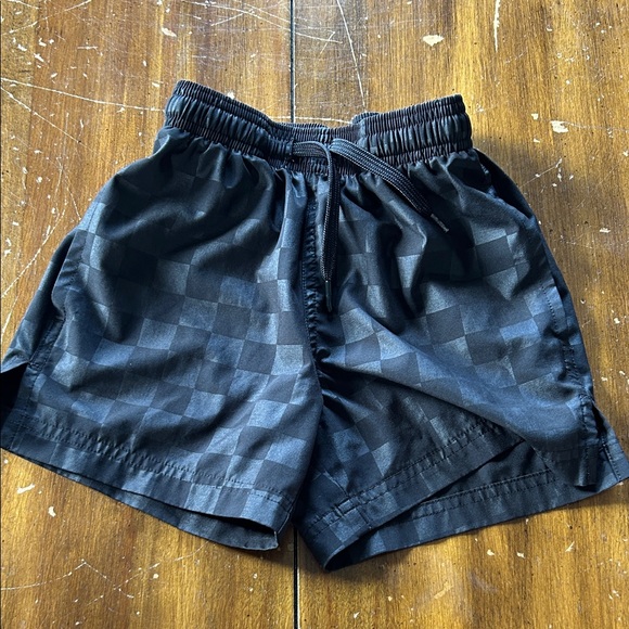 Black Checkered Athletic Shorts - Picture 1 of 4